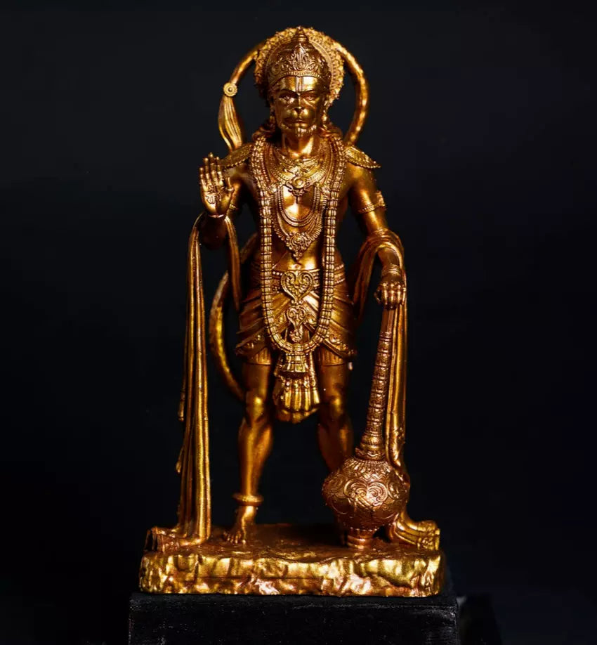 Hanuman Car Dashboard Murti (Gold)